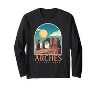 Utah Vintage Retro Hiking Camping Arches National Park Maglia a Manica
