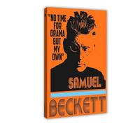 utahcr Samuel Beckett - Poster su tela, decorazione artistica da parete per soggiorno, camera da letto, 60 x 90 cm