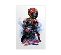 utahcr Stampa artistica da parete su tela, motivo: Fabio Quartararo, MotoGP Racing, decorazione artistica da parete per soggiorno, camera da letto, 30 x 45 cm