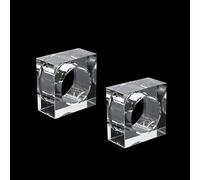 UTALIND Set di 2 portatovaglioli in acrilico trasparente quadrato