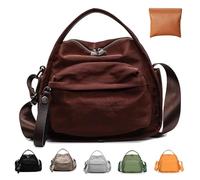 Utaseti Veluna Borsa a tracolla Veluna, borsa a tracolla da donna, grande capacità, solida con cerniera, per pendolari, viaggi, Caffè, All-match