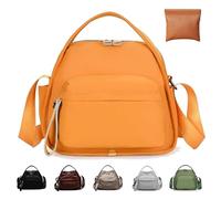 Utaseti Veluna Borsa a tracolla Veluna, borsa a tracolla da donna, grande capacità, solida con cerniera, per pendolari, viaggi, Giallo, All-match