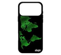 utaupia Cover con mappa del mondo per iPhone 17 Pro Max Silicone originale Mobile Texture Planete Paese motivo globo terra portatile Atlante Verde TPU