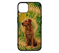 utaupia Cover in legno per iPhone 14+ Plus in silicone canino Mandala Bumper Design Custodia Animali Personalizzata Nature Golden Retriever