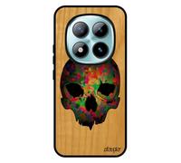 utaupia Cover in Legno per Xiaomi per Redmi Note 15 Pro 5G e Silicone Teschio di Morte Crane Uomo A Buon Mercato Antiurto Mobile Horror Viola Scheletro