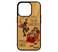 utaupia Cover in silicone jpeux Pas j'j'jois Tenere Mon Dog per Apple iPhone 14 Pro Max Legno Comico Bumper Animale da Compagnia Smartphone je