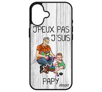utaupia Cover in silicone per iPhone 16+ Plus j'peux Pas je suis Papy antiurto nascita ragazzo papi custodia testo famiglia i grigio grande pere