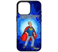 utaupia Cover in silicone per iPhone 16 Pro Max Super Papy Papi Famiglia Testo Nero Smartphone Drole Antiurto Umorismo