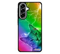 utaupia Cover in silicone per Samsung A57 5G Gatto Gomma Design Arco in Cielo Eclair Multicolore Custodia Mobile Verde lolcat Metal Gattino felin per Galaxy