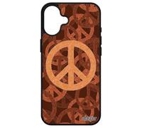 utaupia Cover per iPhone 16+ Plus Silicone Peace and Love Rasta Marrone Disegno Filosofia Pace e Amore Tatuaggio Reggae alu &