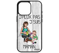 utaupia Cover per iPhone 16 Pro Max in Silicone jpeux Pas je suis Maman Rigida Umorismo Genitore Morbido Famiglia Grigio Gomma Umoristica