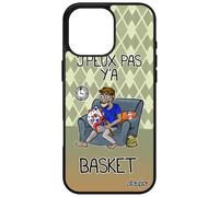 utaupia Cover per iPhone 16 Pro Max Silicone j'peux Pas y'a Basketball Original Verde 4G Nero Supporter jpeux Metal Comique je Texte BD NBA