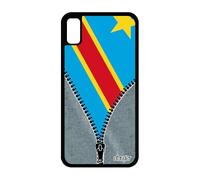 utaupia Cover per iPhone XR Silicone Bandiera rdc Congo Kinshasa Congolese Custodia Foot en per iPhone XR