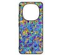 utaupia Cover per Xiaomi 14 Pro+ Plus 5G /Redmi Note 14 Pro in Silicone Design Piastrella Geometria Colorata Unico Effetto Cassa Giallo Quadrato Telefono