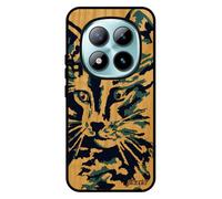utaupia Cover per Xiaomi per Redmi Note 15 Pro 5G Legno Silicone Gatto Baffi Modello Immagine Case Pittura Olio Blu 4G Antiurto Gattino Carino Art