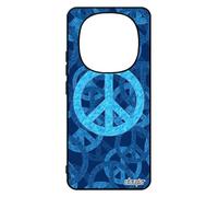 utaupia Cover per Xiaomi Redmi Note 14 Pro/14 Pro+ Plus 5G Silicone Peace and Love Image Blu Tatuaggio Ragga filosofia Mobile Telefono Disegno