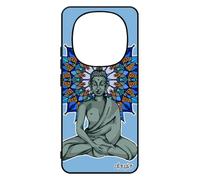 utaupia Custodia in silicone per 14 Pro+ Plus 5G /Redmi Note 14 Pro Buddha Tibet Blu Case Mandala Rosone 4G Stencil indù Portatile Zen per Xiaomi