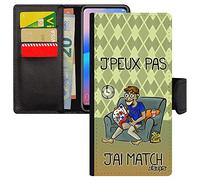 utaupia Custodia mi Note 10 Lite a patta porta carte j'peux Pas J'Ai Match Portable Texte Rugby Basket Football Coppa del Mondo Drole je Xiaomi