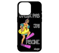 utaupia Custodia per iPhone 15 Pro Max Silicone Je Peux Pas J'Ai Piscine Motivo Mobile Nero Comico Sport BD Nuoto Case TPU Drole Umorismo