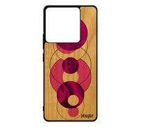 utaupia Custodia protettiva per Xiaomi Redmi Note 13 Pro 5G in Legno Silicone marmo Rotondo Geometria Colorato Texture Portatile Artigianato Telefono
