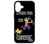 utaupia J'peux Pas J'Ai Caccia per iPhone 16+ Plus Silicone Unico BD Drole Comico Telefono Cacciatore Nero Umorismo TPU
