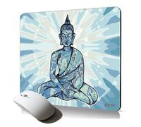 utaupia Tappetino per mouse morbido Buddha fantasia accessorio per computer di qualità durevole Zen durevole Cina seduta spirituale