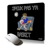 utaupia Tappetino per mouse morbido j'peux Pas y'a Basket BD Umorismo Accessorio Computer Testo Supporto Gaming Regalo Drole je