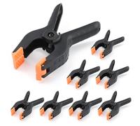 UTEBIT 4.5 Pollici Morsetti a Molla 8PCS Morsetto Falegname Nylon Clamp per Impieghi Gravosi Morsetti Fondale Grande Plastica Resistente per Sfondo Fotografico, Mussola di Fondo, Tela, Carta
