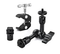 UTEBIT Magic Arm, 7 Inch Braccio Magico e Pinza Regolabile Super Clamp con Filettatura 1/4" e 3/8", Fotocamera Camera Monitor Mount Supporto per Fotocamera DSLR Rig Monitor LCD Luci Flash Luce LED