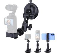 UTEBIT Supporto per auto a ventosa per DJI Osmo Pocket 3 | 4 in 1 Gancio per auto, regolabile a 360°, filettatura standard da 1/4", compatibile con Dji Pocket/Insta360/GoPro/Smartphone