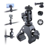 UTEBIT Supporto per moto, telaio di estensione per DJI Pocket 3 incluso, include una base magnetica MagSafe supporto per fotocamera per bicicletta, gamma di serraggio, 17-55 mm, super clamp
