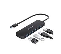 UtechSmart Hub USB, hub USB 3.0 a 4 porte, adattatore USB ultra sottile per laptop, trasferimento dati veloce da 5 Gbps, splitter USB 3.0 per Dell, HP, MacBook, Surface Pro, unità flash, HDD, tastiera, mouse, PS4