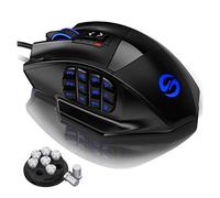 Utechsmart, mouse da gaming, Venus 16400 DPI, laser MMO Venus(Black)