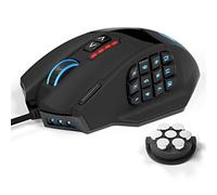 UtechSmart Mouse Gaming Professionale MMO VENUS fino a 16400 DPI, con Laser ad alta precisione, 18 Tasti Programmabili, Cartuccia di Equilibratura del Peso