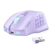 UtechSmart Venus Pro - Mouse da gioco MMO wireless, sensore ottico da 16.000 DPI, doppia modalità cablata/wireless, illuminazione Chroma RGB da 16 m, 16 pulsanti programmabili, design ergonomico, fino
