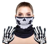 UTEFIF Maschera per il viso con teschio, per Halloween, feste in maschera, feste di Pasqua, fiabe, spettacoli di vampiri e molto altro ancora