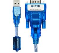 UTEK UT-8801 1.5M Lunghezza USB a RS-232 Convertitore ver2.0 (1-Port USB a RS-232 Serial Converter con protezione ESD)