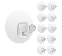 Uten 10 Pezzi Ganci Adesivi, Gancio Autoadesivo per Appendere Fino a 5KG, Senza Chiodi, Ganci Autoadesivi Bagno Cucina per Appendere Asciugamani/Vestiti/Chiavi/Cappelli/Utensili da Cucina(Trasparente)