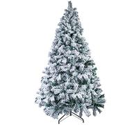 Uten Albero di Natale, con Staffa Metallica Artificiale, 700 Rami,Fiocchi di Neve Bianchi, Facile da Montare, Regali di Natale Tradizionali Interni ed Esterni (1,8 m)