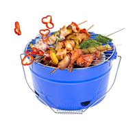 Uten Barbecue Carbone Portatile, Mini Barbecue, Secchio per Barbecue, Resistente al Calore, Senza PFOA&BPA, Griglia Barbecue per BBQ all'aperto Giardino Terrazza Campeggio Picnic