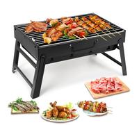 Uten Barbecue a Carbonella Portatile per 2-6 Persone, Griglia Pieghevole, L'acciaio Inossidabile Rinforzato è più Resistente, Il Processo Elettroforetico Facilita la Pulizia, Senza PFOA&BPA