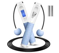 Uten Corda per Saltare Senza Cordone, Corda Salto Regolabile con Timer, Calorie Conta Elettronico LCD, Fitness/Perdita di Peso/Boxe/Altezza Lunga, Corda per Saltare Smart per l'Uomo Donna Bambini