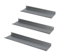 Uten Mensola da parete in metallo, 3 Pezzi mensole sospese, lunghezza 40/35/30 cm, mensole da parete per decorazioni, libri, soggiorno, cucina, bagno, Grigio con venature argentate