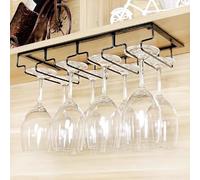 Uten Portabicchieri sospeso in Metallo, 4 Binari Porta Bicchieri da Vino, per 8-12 Bicchieri da Vino, Rack per Calici, per Cucina, Ristorante, Bar, Hotel