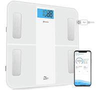 Uten Ricarica USB Bilancia Bluetooth, Bilancia Pesapersone Digitale, Misurazione ad Alta Precisione per BMI, Grasso Corporeo, Muscoli, ecc., 28st / 180kg / 400lb