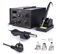 Uten Stazione di Saldatura 2 in 1, Stazione Saldante Elettronica Display LED, Regolazione di Temperatura, Per la Riparazione di Telefono Cellulare, Linee di Produzione