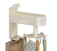 Utensil Hanger, Rotatable Rack, Wall Mounted Organizer, Adhesive No Drill Design, Space Saving Kitchenware Storage, Perfect for Cooking Lovers, Spatula, Spoon, Chopping Board, and Towel Holder