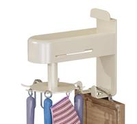 Utensil Hanger, Rotatable Wall-Mounted Rack, Smooth Rotating Solution, Adhesive No-Drill Kitchenware Organizer, Space-Saving Storage for Spatulas, Spoons, Towels, Cutting Boards, 6,10 pollici