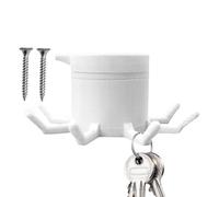 Utensil Hanger Under Cabinet, Rotating Kitchen Hooks Organizer, Shelf Hook Rack Hangers for Towel, Bag, Chopping Board, Spatula, Spoon, Key, Bathroom, Bedroom, Kitchens, 4.33x1.81x1.81 Inches