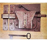 UTENSIL LEGNO Serratura antichizzata FORGIATA "MADE IN ITALY" completa di chiave Versione destra (la foto si riferisce alla versione sinistra)